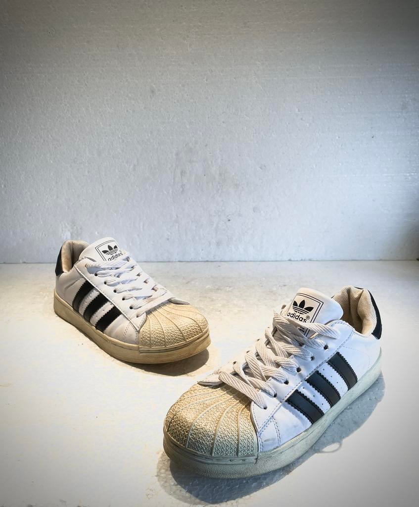 Adidas Superstar vintage gympen sneakers schoenen wit 38, Wit, Ophalen of Verzenden, Sneakers of Gympen, Zo goed als nieuw