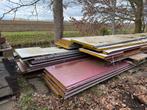 Gebruikte Sandwichpanelen 40mm Roodbruin - 100m², Doe-het-zelf en Verbouw, Platen en Panelen, Ophalen, Gebruikt, Overige materialen