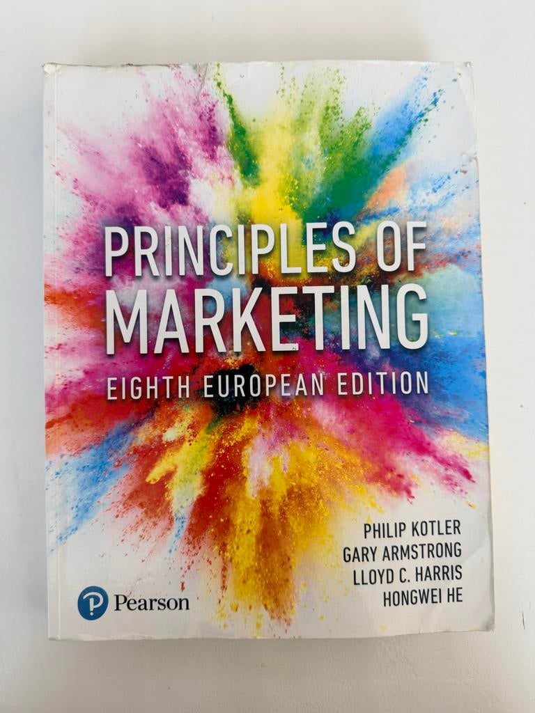 Principles of Marketing - Achtste Europese Editie, Boeken, Ophalen of Verzenden, Gamma, Gelezen, HBO