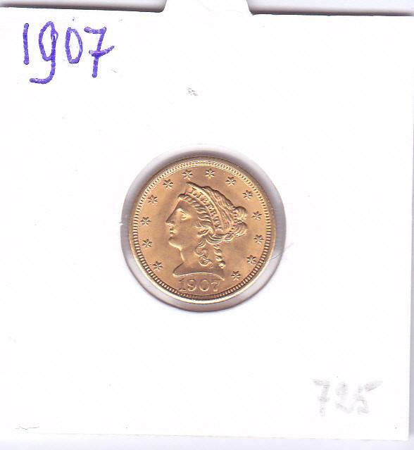 USA 2 1/2 dollars 1907 Goud TOPKWALITEIT, Postzegels en Munten, Munten | Amerika, Losse munt, Noord-Amerika, Goud, Ophalen of Verzenden