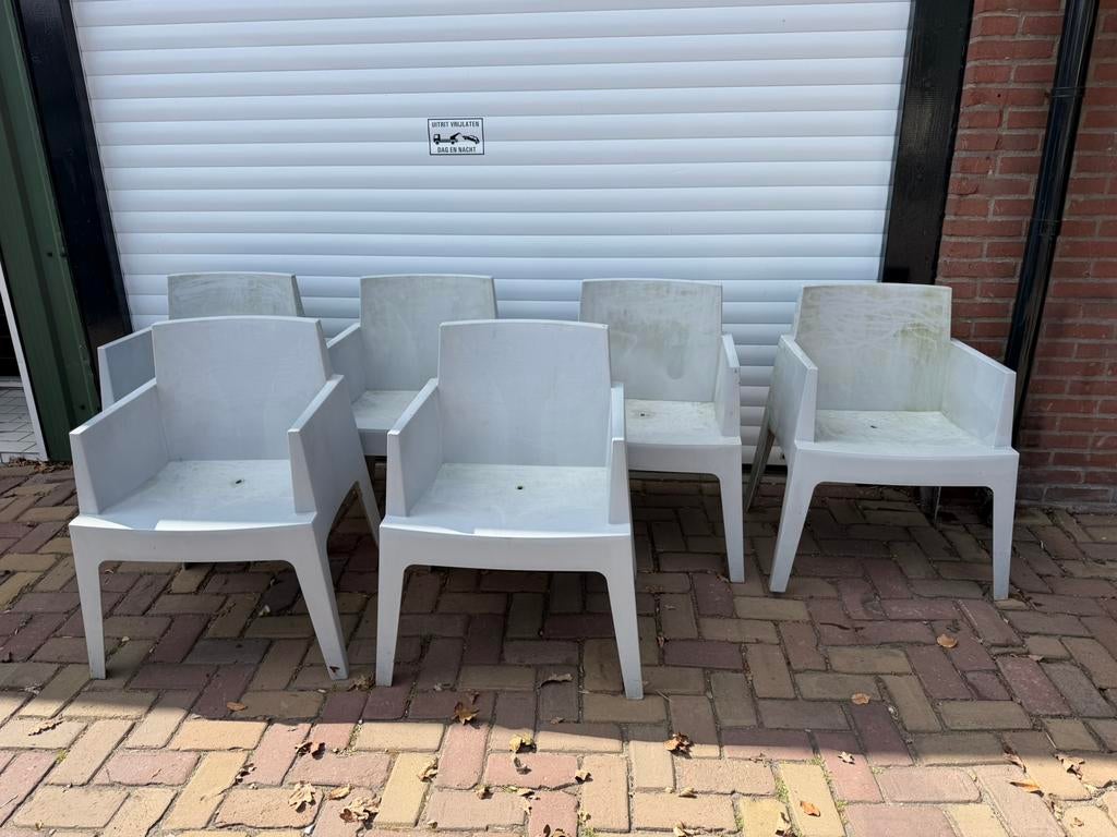 Kunstof tuinstoelen, Ophalen of Verzenden, Zo goed als nieuw, Kunststof, Stapelbaar