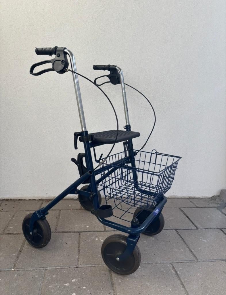 Nr 9... Rollator donkerblauw + mandje, Ophalen, Gebruikt, ., .