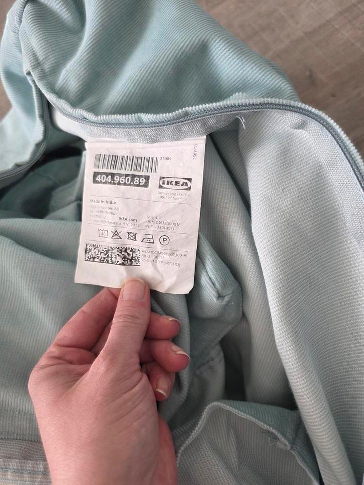 IKEA SÄXEMARA Lichtblauw 2-zits module hoes (geen slaapbank), Huis en Inrichting, Banken | Complete zithoeken, Nieuw, Stof, Ophalen