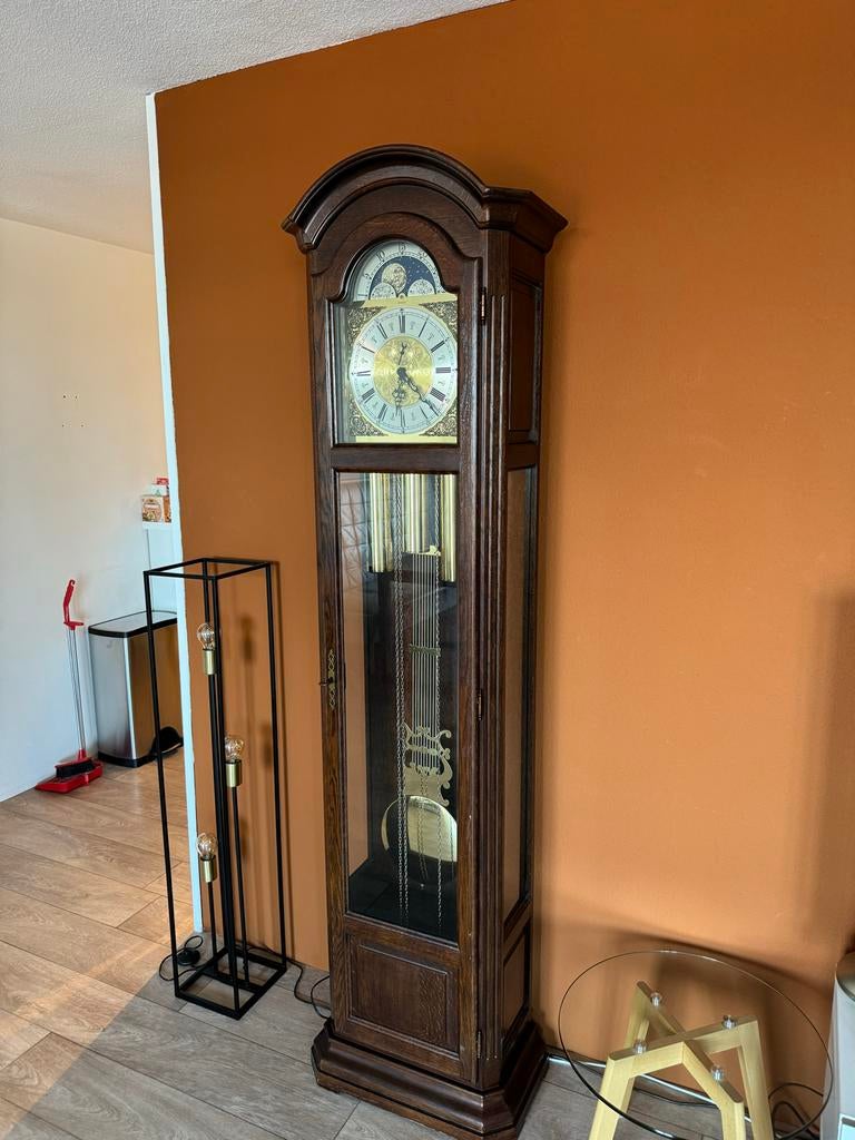 Kieninger staande klok met Westminster uurwerk, Antiek en Kunst, Ophalen