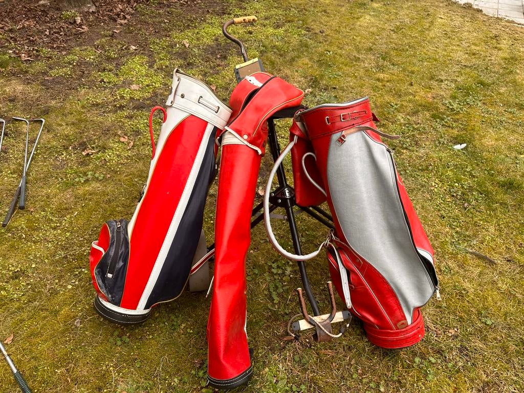 Vintage MacGregor Golf Tassen - Rood/Wit/Zwart, Ophalen, Gebruikt, Tas, Overige merken
