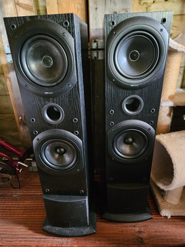 luidsprekers boxen kef, Gebruikt, 120 watt of meer, Front, Rear of Stereo speakers, Ophalen