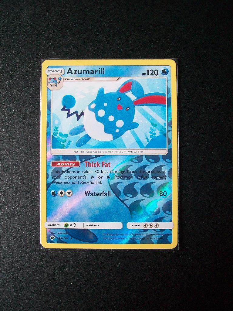 8350: nieuwe pokemonkaart holofoil AZUMARILL HP120 (035/127), Verzenden, Nieuw, Losse kaart, Foil