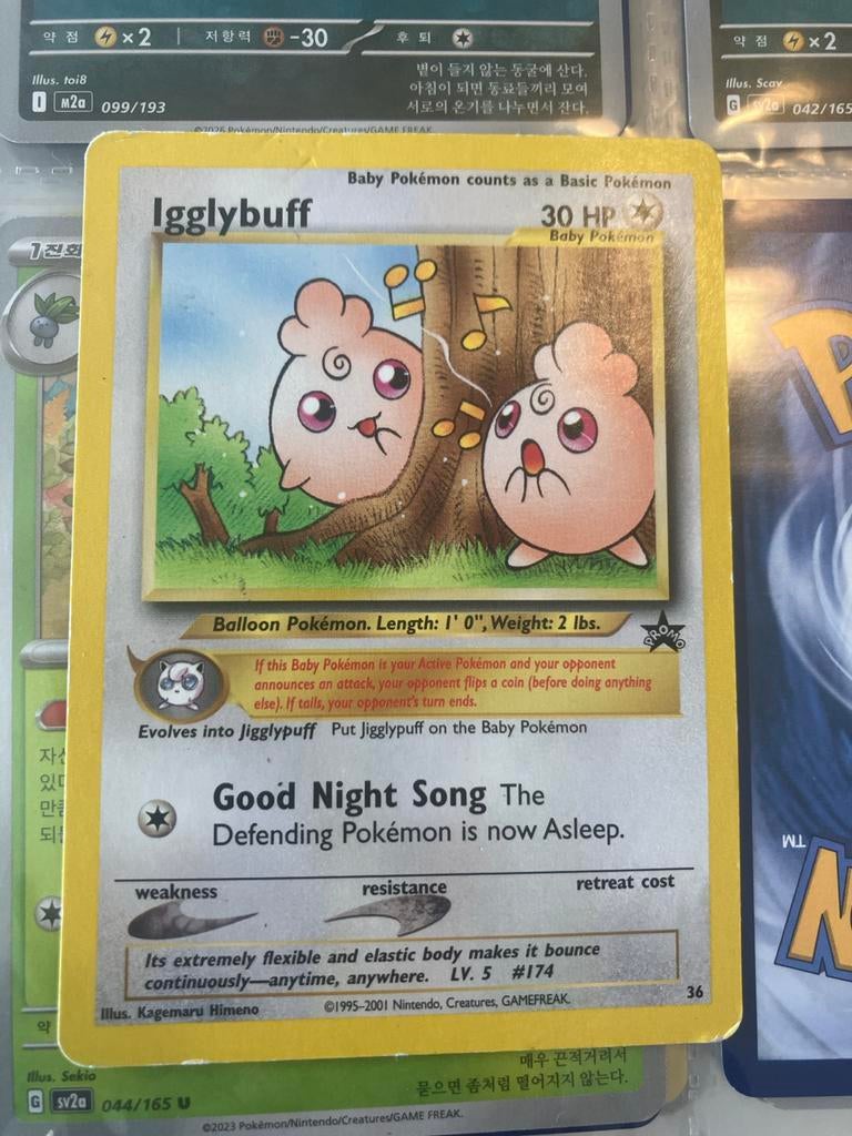 Igglybuff Oude Promo Pokémon Kaart - Niet Goede Staat, Verzenden, Gebruikt, Losse kaart