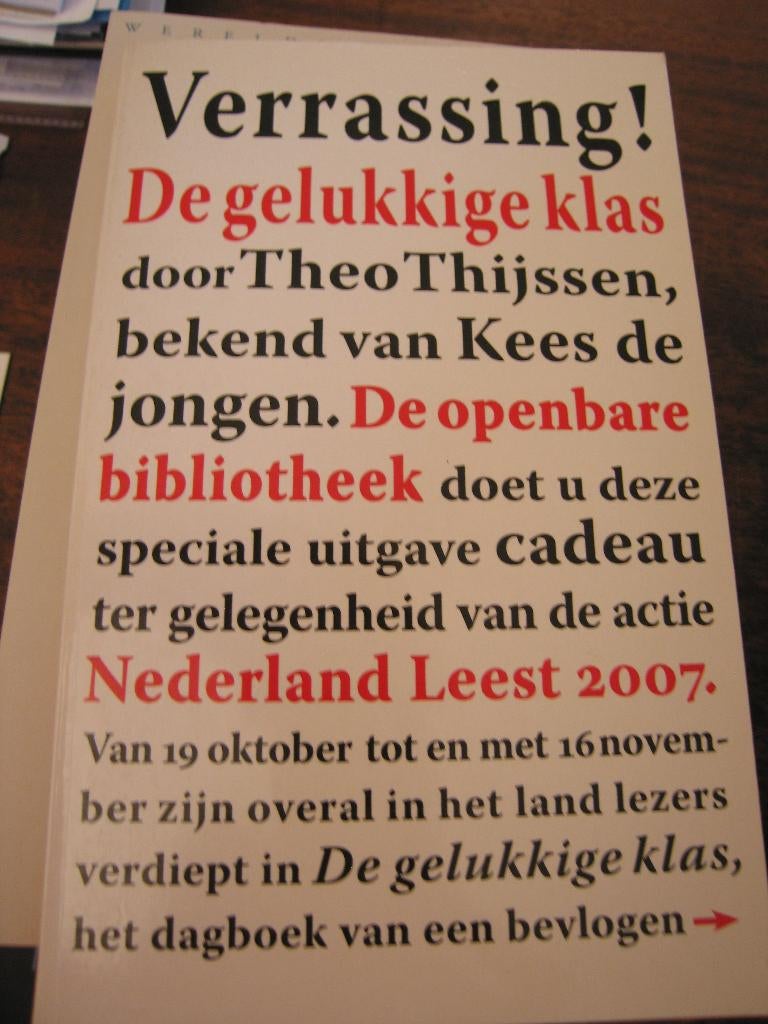 De gelukkige klas Theo Thijssen, Boeken, Ophalen of Verzenden, Zo goed als nieuw
