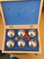 JEU DE BOULE set in houten kist  10 00, Ophalen of Verzenden, Gebruikt