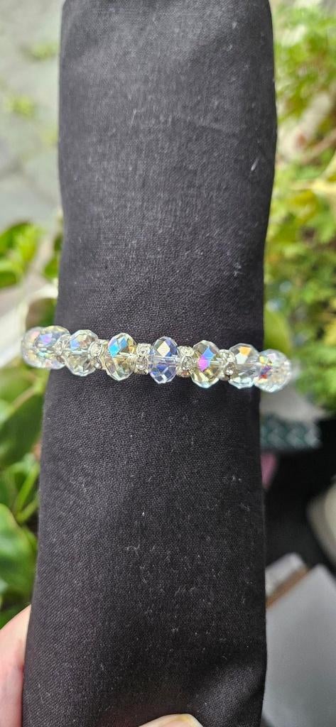 Mooie Swarovski kristallen armband met zilver, Met kristal, Ophalen of Verzenden, Zo goed als nieuw, Zilver