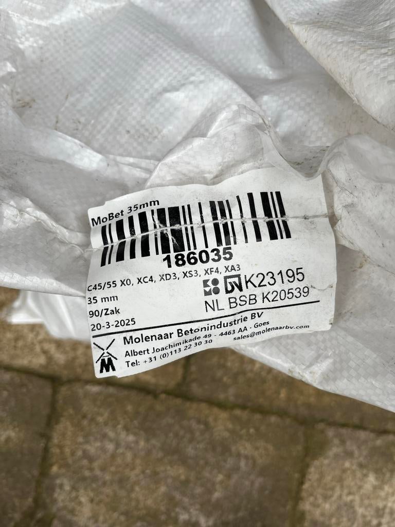 Betonblokjes / afstandhouders 35mm - 90 stuks, Doe-het-zelf en Verbouw, Metselstenen, Ophalen of Verzenden, Nieuw, Beton