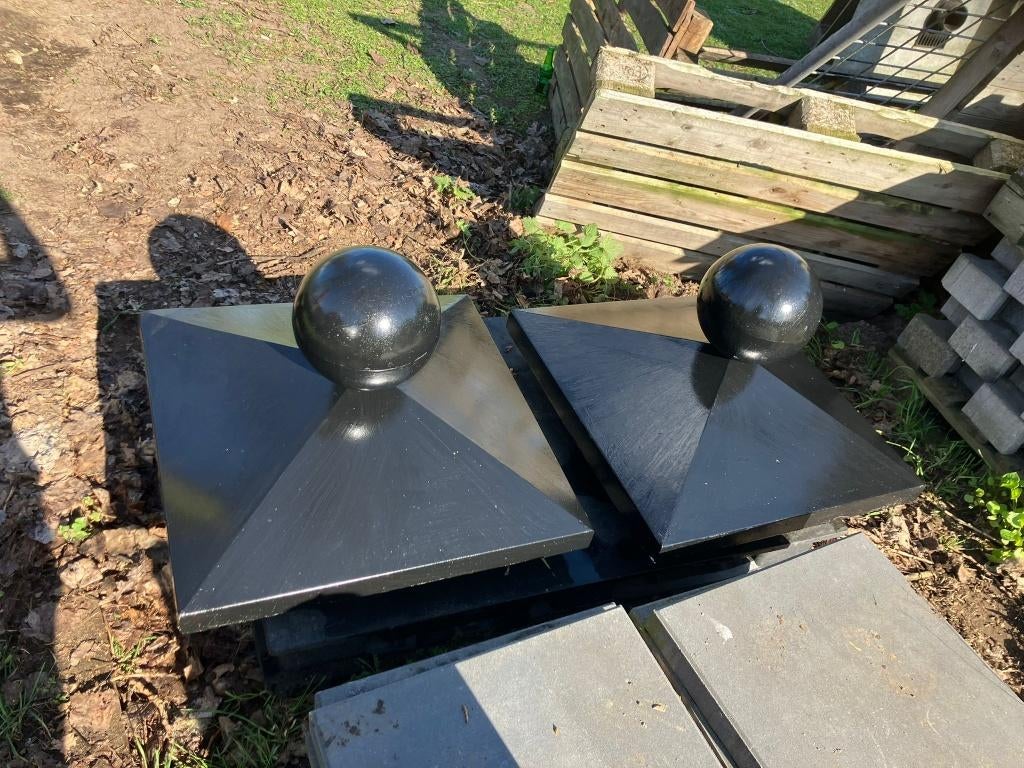 Paalmutsen, Tuin en Terras, Ophalen, Overige materialen, Minder dan 100 cm, Zo goed als nieuw