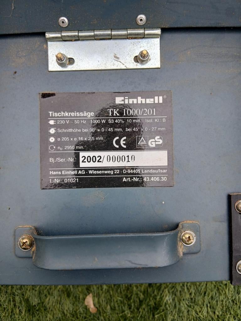Einhell TK 1000/201 Tafelcirkelzaag - 1000W, Gebruikt, Cirkelzaag, Ophalen of Verzenden, 30 tot 70 mm