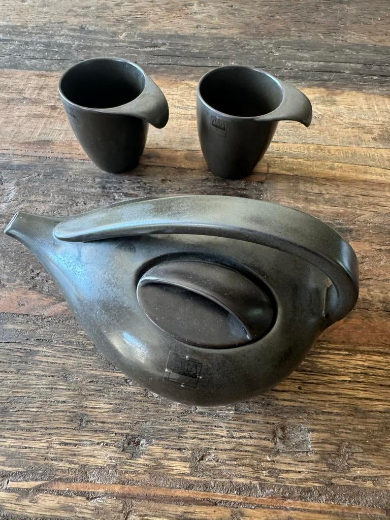 ASA theeservies met 2 kopjes - puntgaaf en ongebruikt, Keramiek, Nieuw, Ophalen of Verzenden, Effen