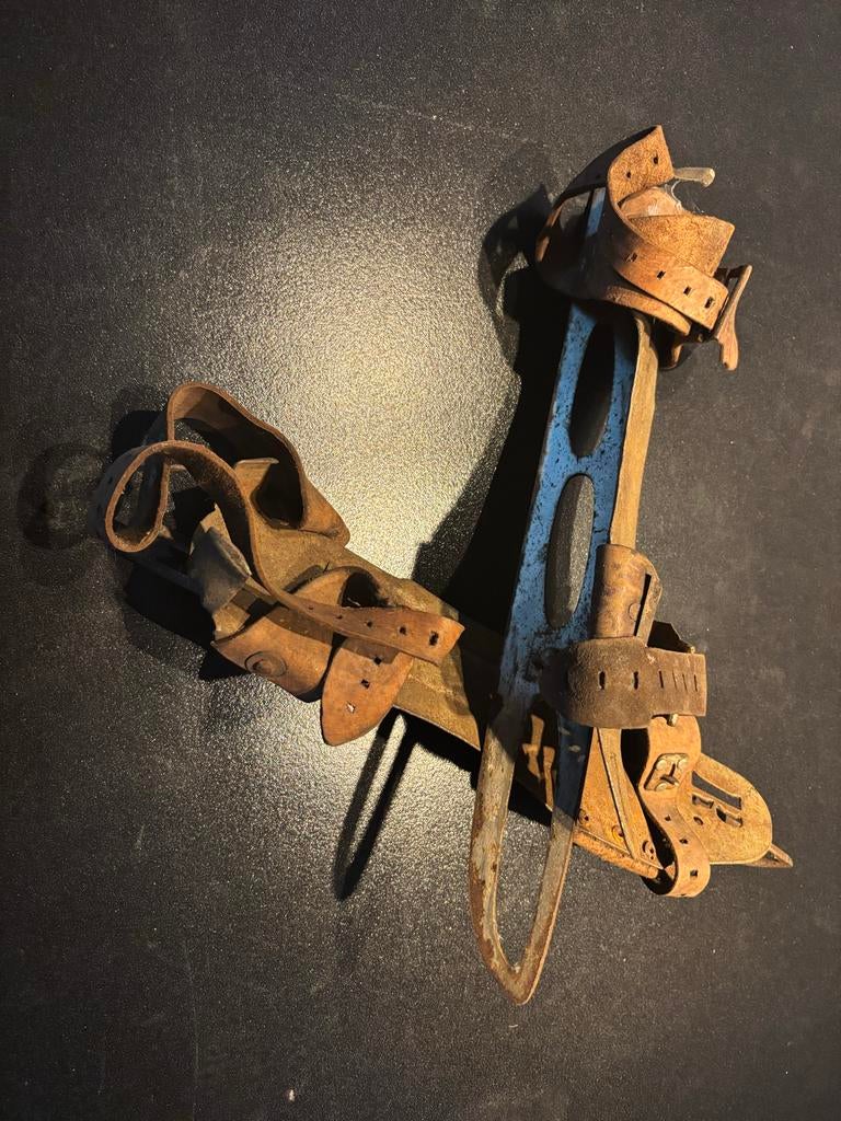 Oude multiplex schaatsen Ubel Wierda - Verzamelobject, Sport en Fitness, Schaatsen, Ophalen, Gebruikt