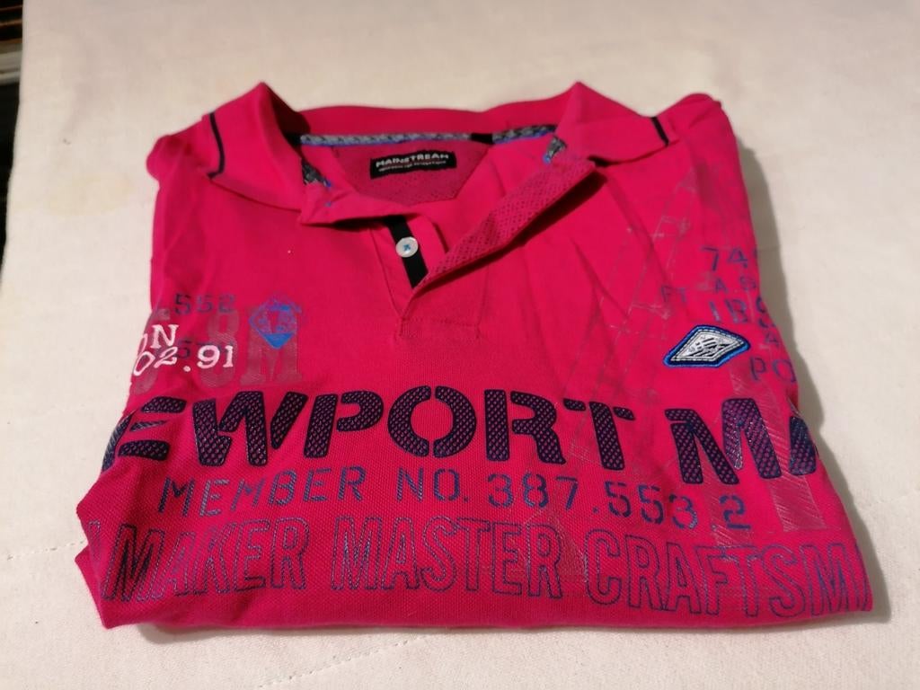 Poloshirt Maat 4XL - Heren Polo, Overige maten, Roze, Gedragen, Mainstream