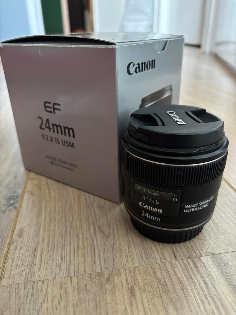Canon EF 24mm f/2.8 IS USM Groothoeklens, Ophalen, Zo goed als nieuw, Groothoeklens
