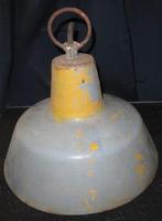 Originele Industriële Emaille fabriekslamp, Ophalen of Verzenden
