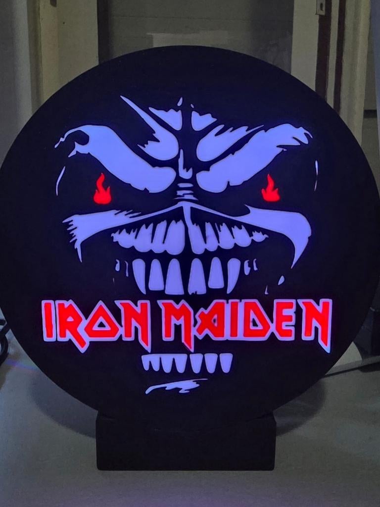 Iron Maiden LED USB Lamp - Eddie the Head Decoratie, Ophalen of Verzenden, Nieuw, Rock, Heavy Metal, Band Merchandise, Decoratief