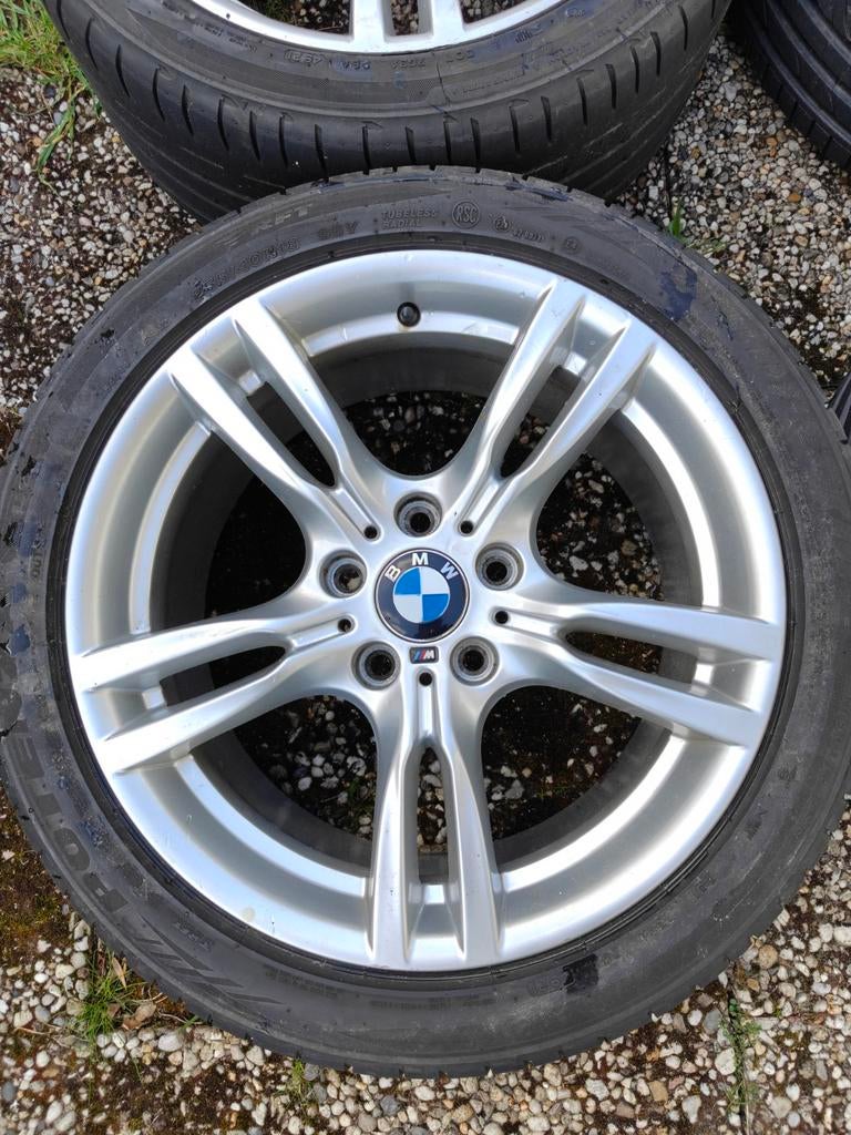 BMW 3 Serie 18 inch M Breedset Style 400M Zomerbanden, Ophalen, 18 inch, Gebruikt, Banden en Velgen