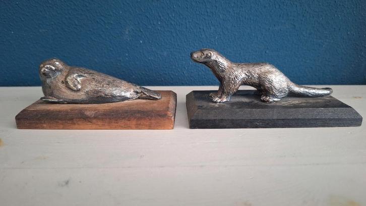 WNF verzameling - verzilverde dieren, Verzamelen, Beelden en Beeldjes, Gebruikt, Dier, Ophalen of Verzenden