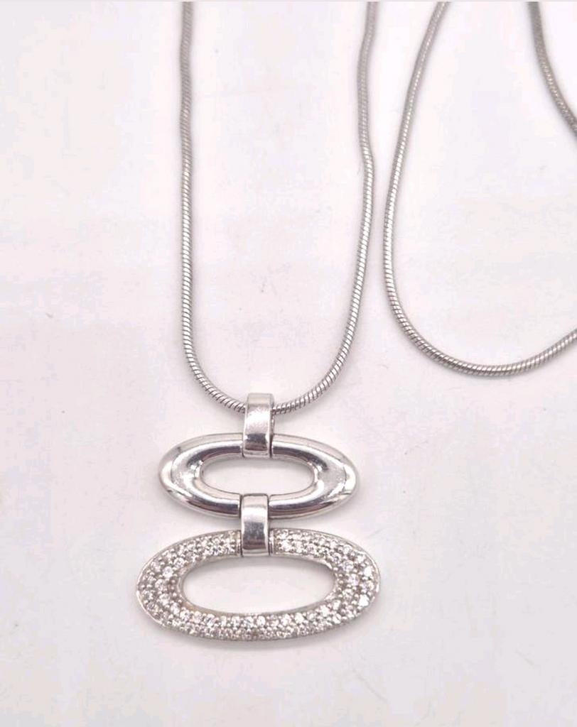 Mooie zilveren ketting Pierre Cardin 925, Verzenden, Gebruikt, Zilver, Zilver