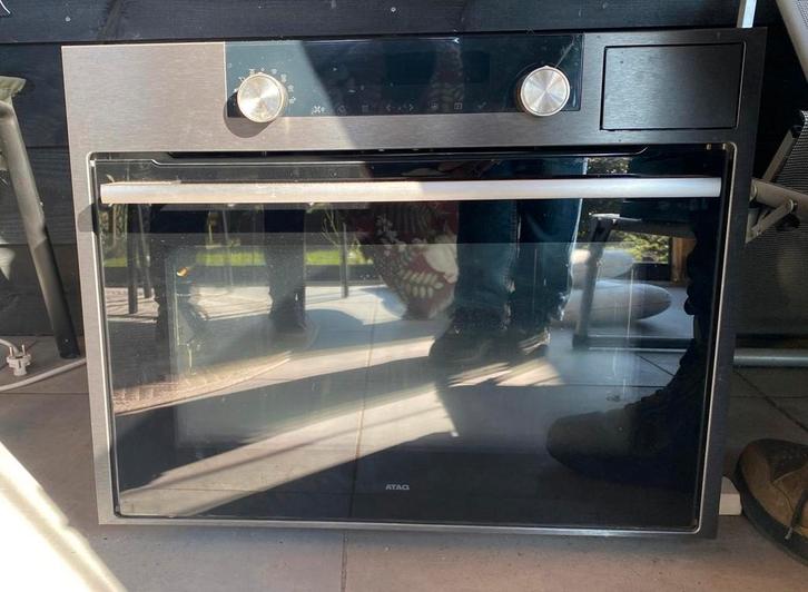 ATAG CS4612D combi- stoomoven zgan, black steel, Witgoed en Apparatuur, Ovens, Zo goed als nieuw, Inbouw, Oven met grill, 45 tot 60 cm