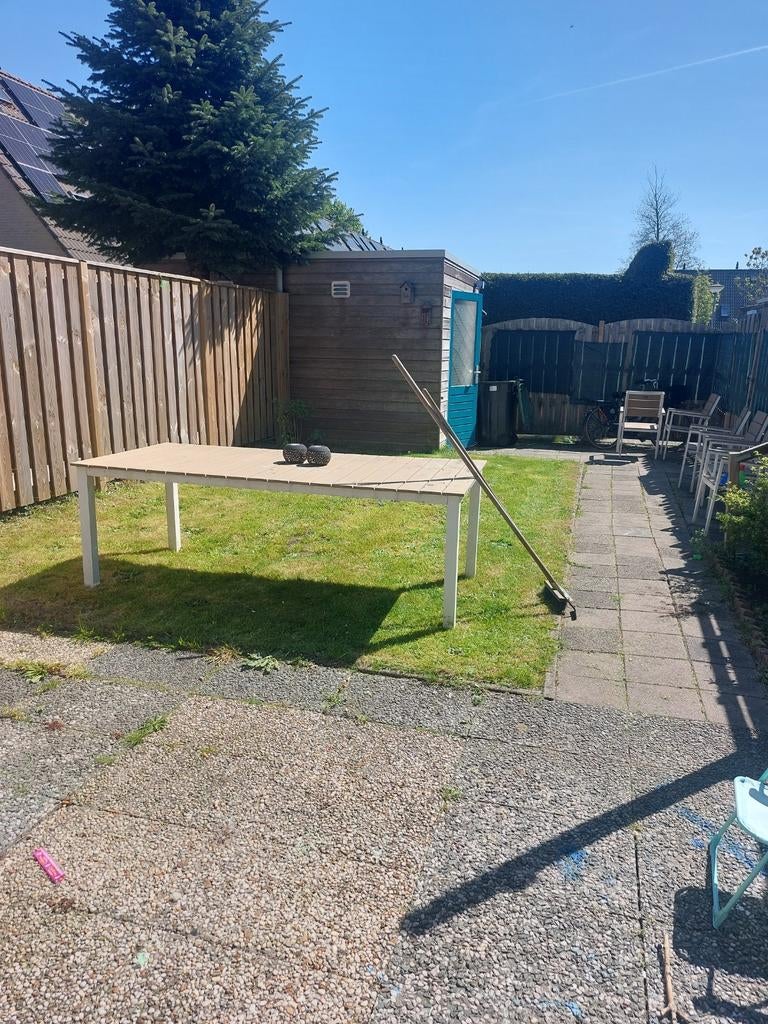 Tuinset: Prima tuintafel met 5 stoelen, Gebruikt, Ophalen of Verzenden, Tuinset, Eettafel