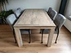 Eettafel met stoelen, Huis en Inrichting, Ophalen, Zo goed als nieuw, 4 tot 6 stoelen