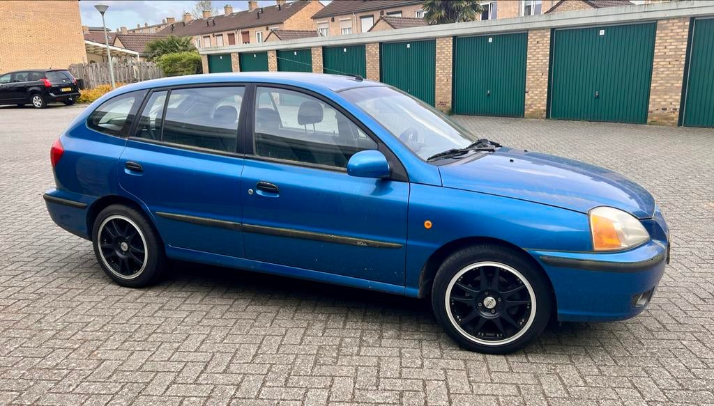 Kia Rio 1.5 I 16V HB 2003 Blauw, Auto's, Kia, Particulier, Rio, ABS, Airconditioning, Bluetooth, Centrale vergrendeling, Elektrische ramen