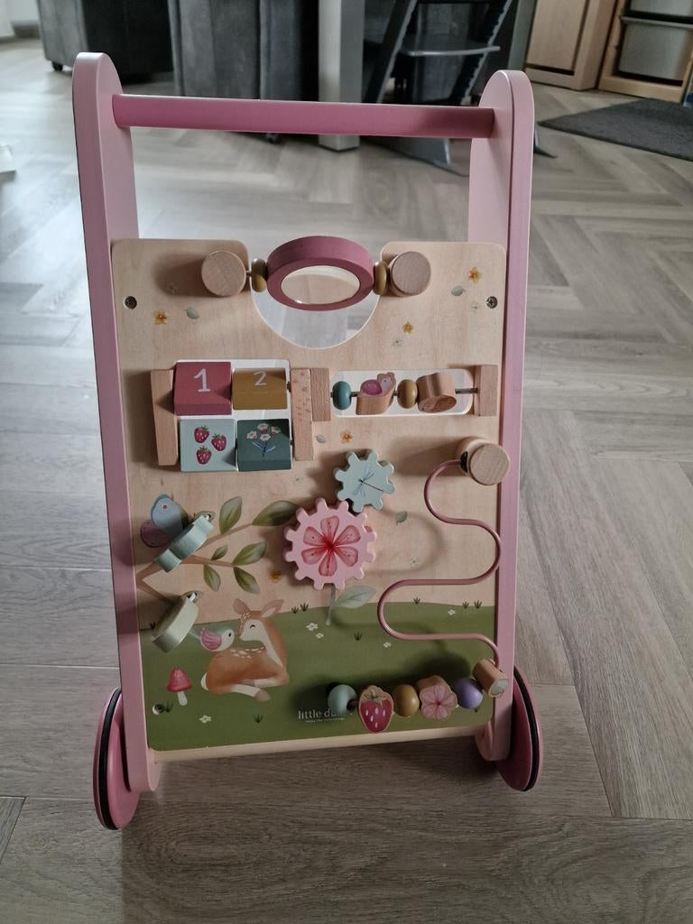 Loopwagen Litlle Dutch zo goed als nieuw kleur roze., Ophalen, Duw- of Trekspeelgoed