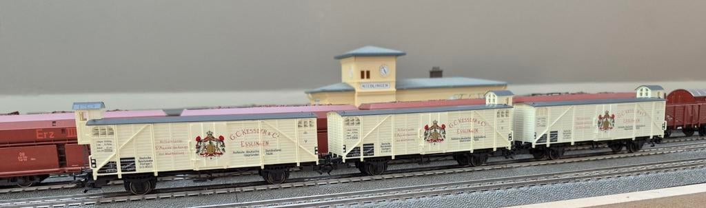 Marklin 48002 3x museumwagons DR wijn/bier transport, Wisselstroom, Ophalen of Verzenden, Märklin, Nieuw