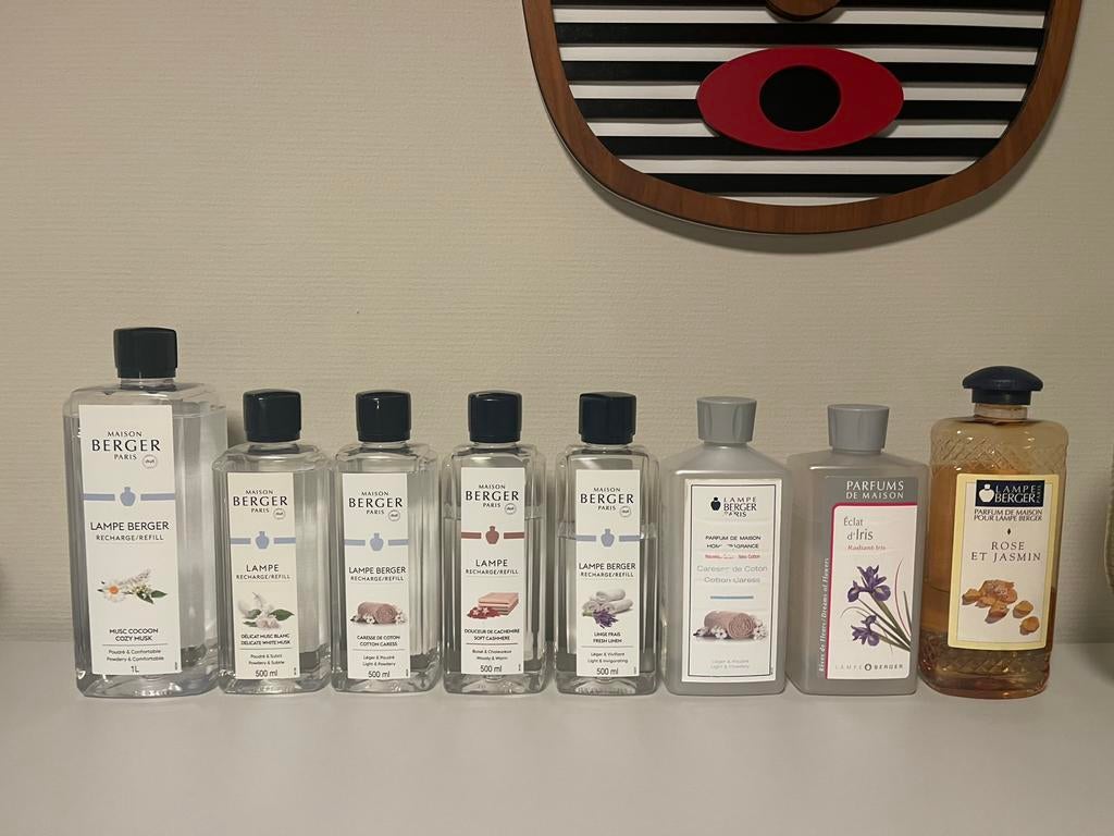 8 flessen maison lampe berger refill, Ophalen of Verzenden, Zo goed als nieuw, Parfumfles