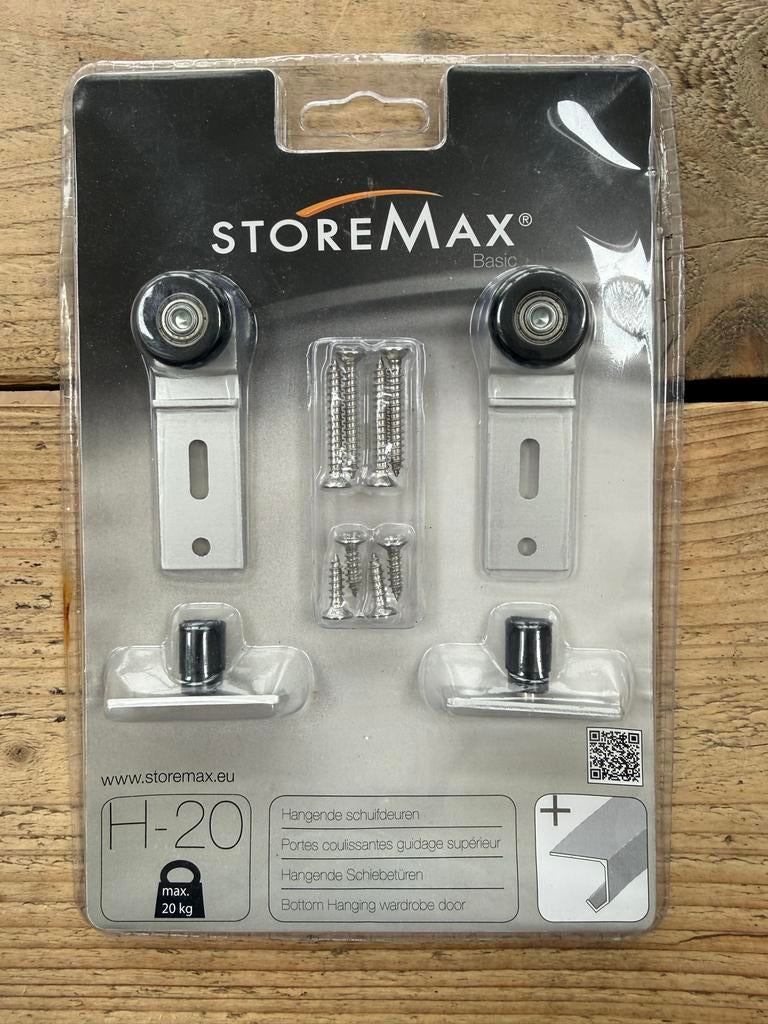 StoreMax Basic H-20 Schuifdeurbeslag - Nieuw in verpakking, Doe-het-zelf en Verbouw, Hang- en Sluitwerk, Ophalen of Verzenden