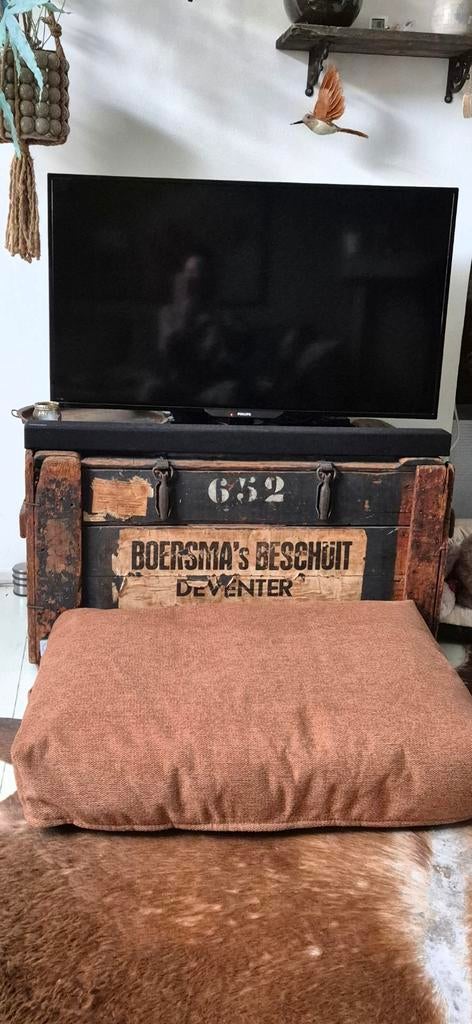 Deventer beschuitkist tv meubel blauw, Ophalen