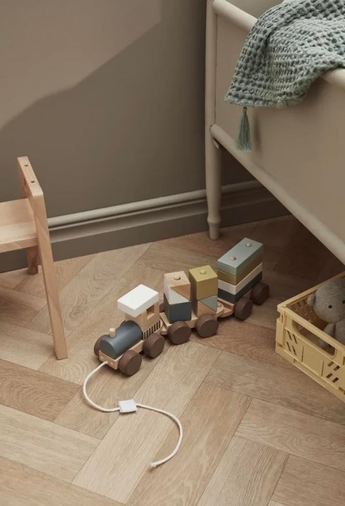 Kid's concept houten blokkentrein, Kinderen en Baby's, Speelgoed | Houten speelgoed, Ophalen of Verzenden, Nieuw