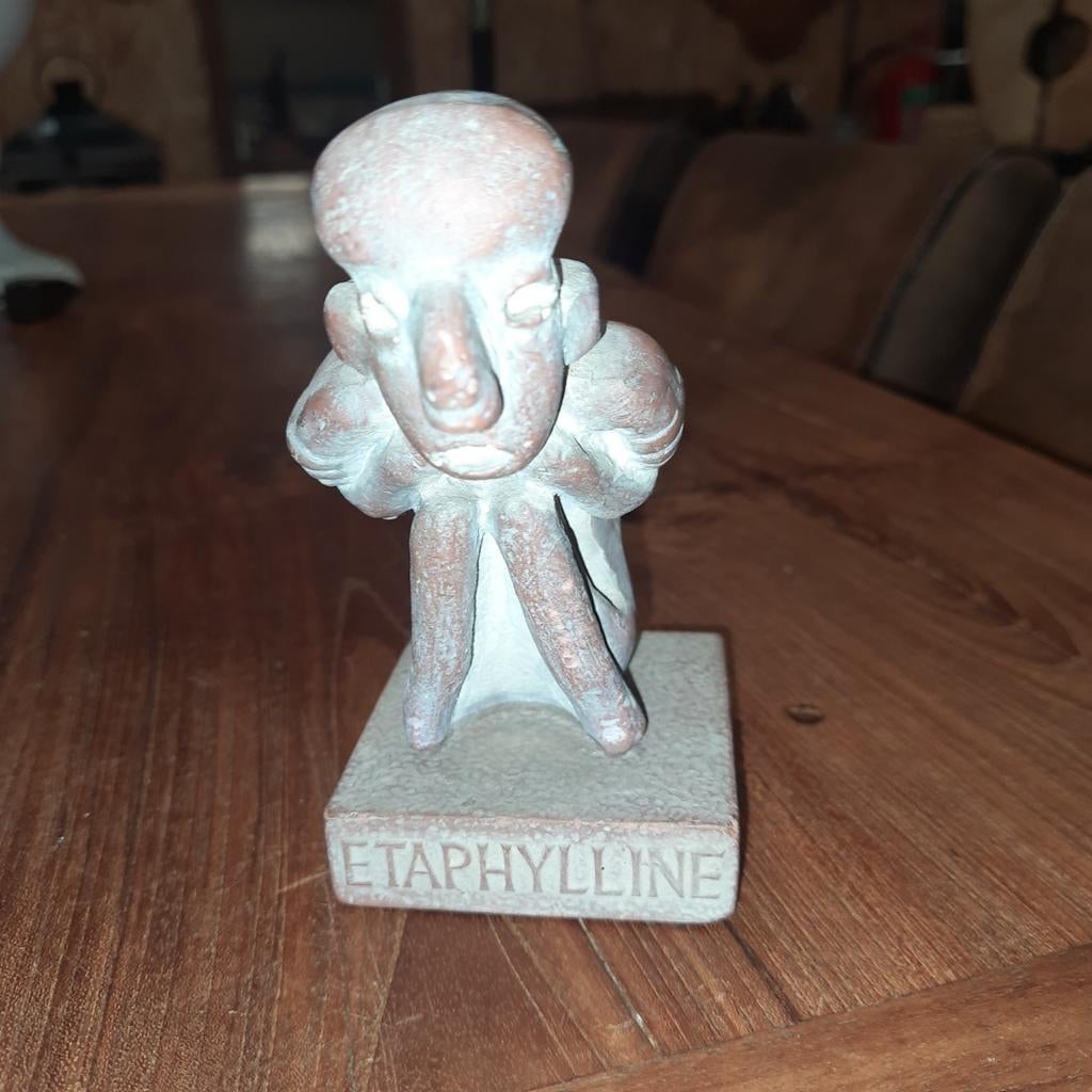 Uniek beeldje 'ETAPHYLLINE' - Abstracte kunst, Minder dan 20 cm, Gemerkt, Ophalen of Verzenden, Steen of Keramiek