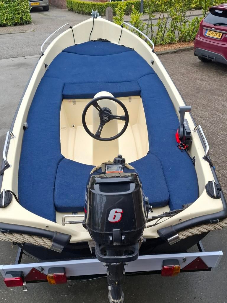 Wiedesloep 430 incl trailer, Ophalen, Tot 10 pk, Zo goed als nieuw, 3 tot 6 meter