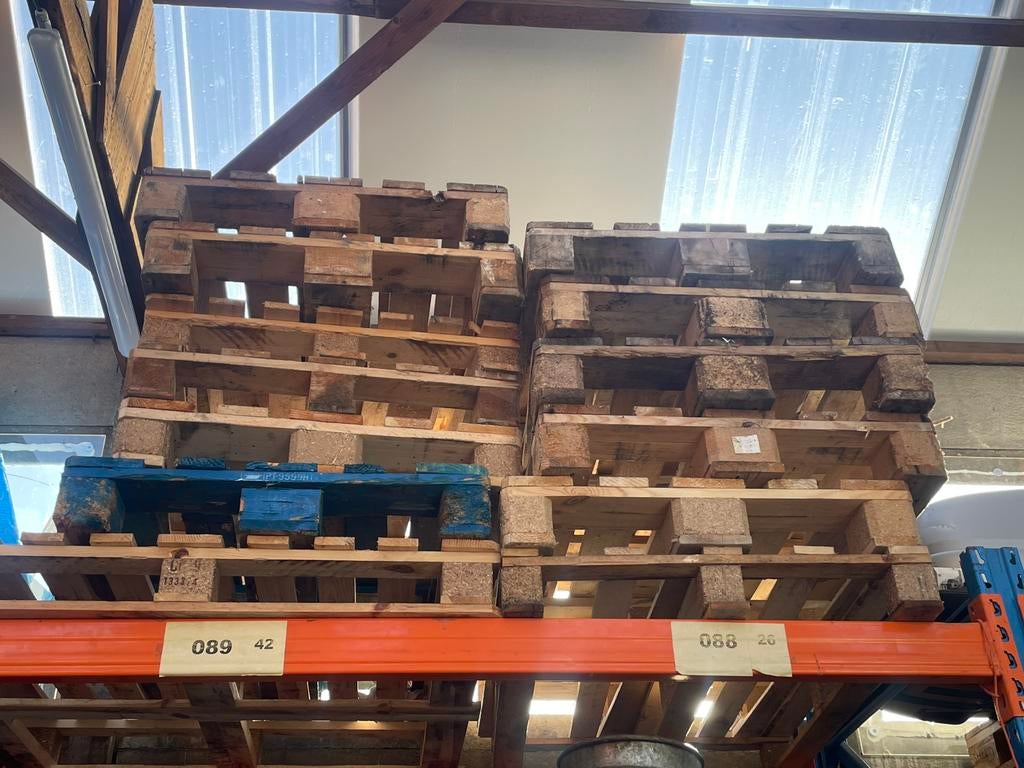 Europallets, Doe-het-zelf en Verbouw, Hout en Planken, Ophalen, Gebruikt, 50 mm of meer, Pallet