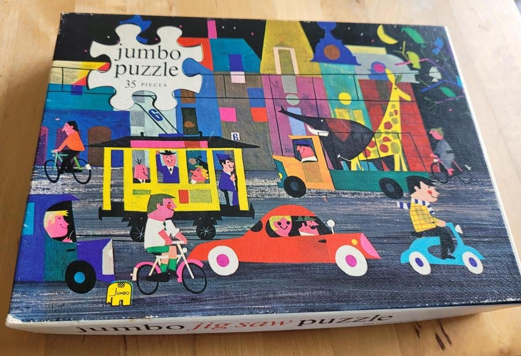 Retro puzzel jumbo jig saw puzzle puzzelen made in holland 9, Verzamelen, Ophalen of Verzenden