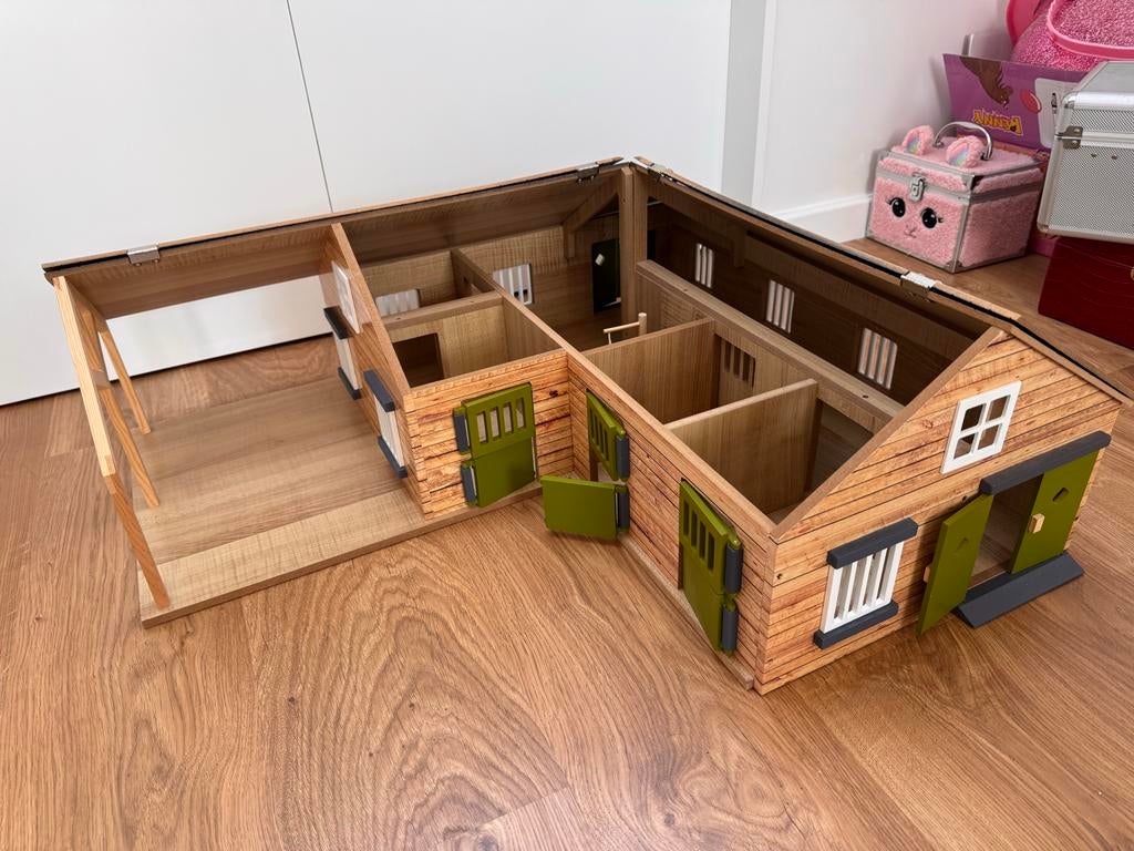 Schleich houten stal, Ophalen, Gebruikt, Jongen of Meisje