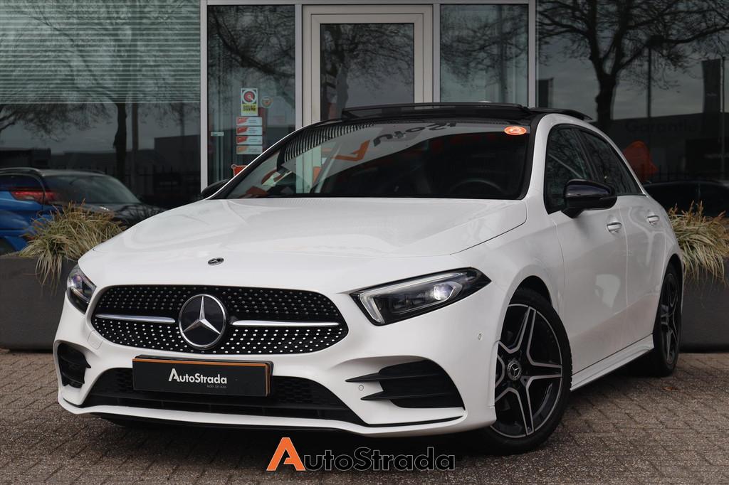 Mercedes A-Klasse A 200 AMG-Line 163pk | Multibeam | Cruise, Auto's, Mercedes-Benz, Gebruikt, 4 cilinders, Met garantie (alle)