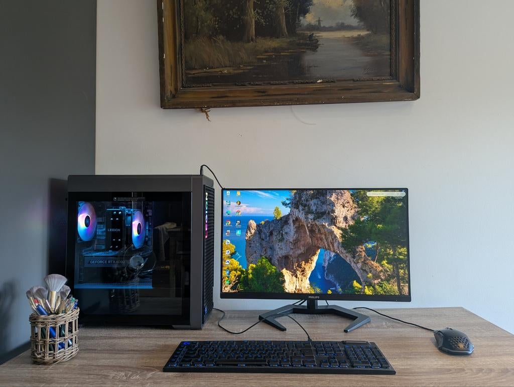 Volledige PC Setup (Incl. RTX4060, Monitor, etc), Computers en Software, Desktop Pc's, Met monitor, Virtual Reality, Ophalen of Verzenden