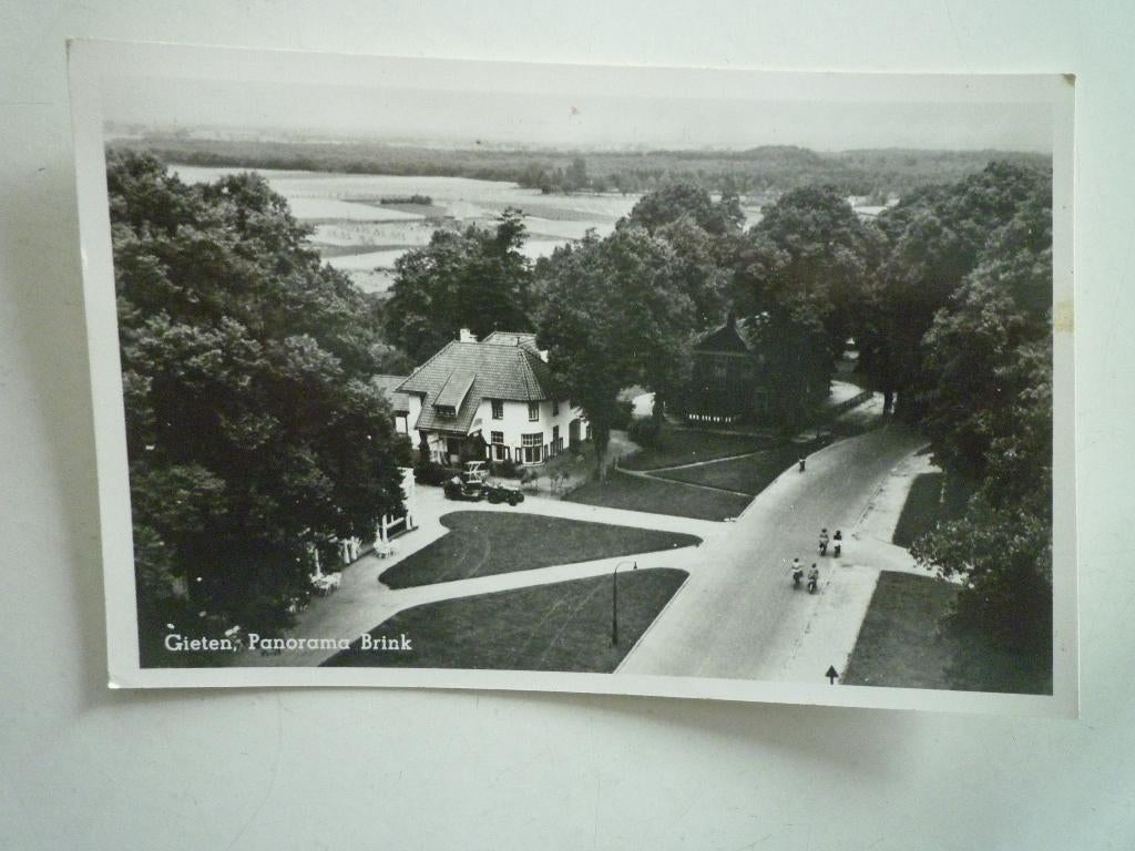 Gieten Panorama Brink, Ophalen of Verzenden, 1940 tot 1960, Gelderland