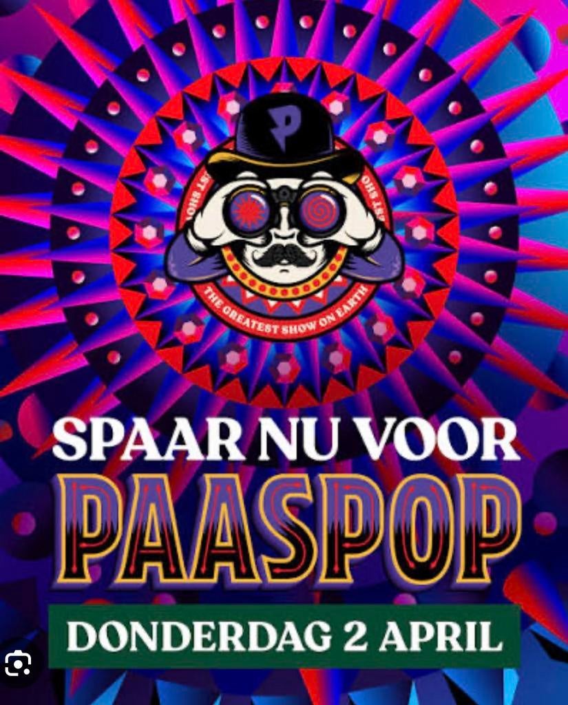 Gezocht 5 betaalbare kaartjes Paaspop X Sligro, Drie personen of meer