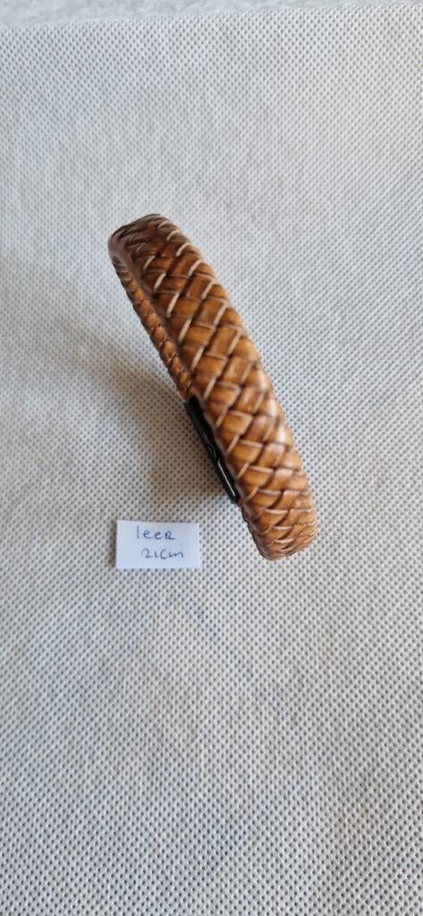 Stoere leren armband, Ophalen of Verzenden, Nieuw, Bruin, Leer