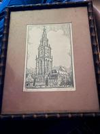Ets Martinitoren Groningen in Antiek Lijstje, Ophalen of Verzenden