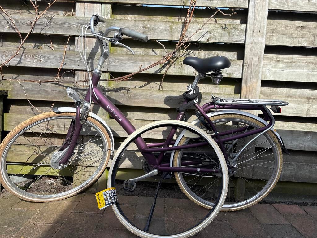 Batavus fiets - Paars - Goede staat, Ophalen, Velgrem, Versnellingen, Batavus