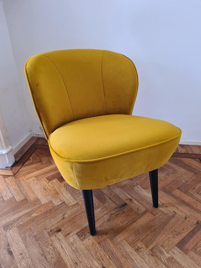 Sara fauteuil velvet oker van Woood,
70x70x60cm, Overige kleuren, Ophalen of Verzenden, Zo goed als nieuw, Modern, Luxe, Eyecatcher